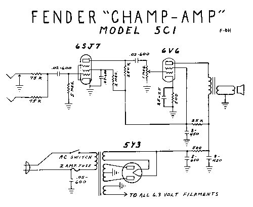 Instrumenttivahvistimia on tehty hyvällä menestyksellä käyttäen pääteasteessa yhtä pentodia. Tässä Fender Champ kitaravahvistin.